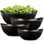 Matte Black Ceramic Serving Bowls For Entertaining, 10-18-28-42 Ounce, Microw.... Fixed Price $35.98.
