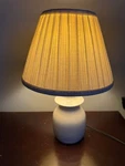 Vintage Porcelain Table Office Lamp Ivory Small 14 With Original Shade. Fixed Price $39.99.