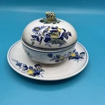 Spode Vintage Blue Bird Mayonnaise With Attached Underplate S3274 Lid Rare. Fixed Price $74.99.