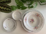 Vintage Floral Service For 4 (20 Pieces) Royal Kent Poland. Fixed Price $155.00.
