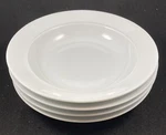 Dansk Cafe Blanc Porcelain Rim Soup/cereal Bowls Nwt 8.7IN Set Of 4. Fixed Price $36.00.
