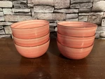 Set Of 6 Sweese Peach Cereal/ Ice Cream Bowls Super Preowned Condition. Fixed Price $40.00.