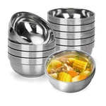 10 Pack Stainless Steel Soup Bowls 15 Oz, Double Insulated Ice Cream Bowl, .... Fixed Price $28.14.
