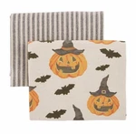 Mud Pie Halloween Dish Towel Set Jack Lantern Witch Bats Kitchen 2022 New. Fixed Price $18.95.