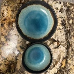 Kotobuki Japan Rice Bowl Sparkling Geode Look On Center Inside And Plate. Fixed Price $13.00.