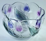 Mikasa Spring Debut, 8" Serving Bowl (SA458/258) Made Germany Purple Tulips. Fixed Price $43.60.