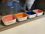 (4) Vintage Woodard & Charles Orange Ice Cream Dish Thailand Sorbet Sundae. Fixed Price $48.00.