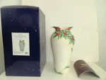 New Franz Holly Berries Vase Rare Brand With Box Booklet Ivory Berry. Fixed Price $169.99.