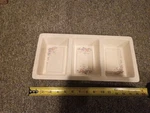Large Pfaltzgraff 3-PART Divided Rectangular Server 14.5" Tea Rose. Fixed Price $39.99.