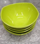 SET/4 Dansk Classic Fjord Lime Green Bowls 6-3/4" X 6-3/8" 3" H. Fixed Price $99.99.