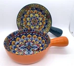 Vancasso Simi Porcelain Soup Bowls With Handles Boho Multicolor Design Set Of 2. Fixed Price $29.99.