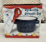 Vintage Nib Boston Warehouse Coastal Dip Bowl & Spreader Set Ceramic Lobster. Fixed Price $15.50.
