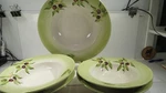Pasta Set 5 Items By Over Back 1 4 Individual Bowls Pottery Olive. Fixed Price $29.75.