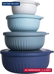 Cook With Color Prep Bowls Lids- Wide And Deep Nesting Plastic Small Mixing. Fixed Price $43.21.
