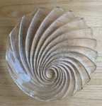 5 Ivv Italy 8" Swirled Glass Salad Plates - Vguc 2 Sets Available. Fixed Price $65.00.
