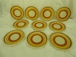 10 Vintage Mikasa Stone Manor Sun Circles F5819 Dessert Plates. Fixed Price $45.00.