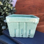 Creative Co-op Light Green Stoneware Berry Basket Bowl Square Mint Condition. Fixed Price $11.25.