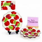 2008 Coton Colors Express Holly Berry Scalloped Everything Christmas Bowls Set 3. Fixed Price $69.69.