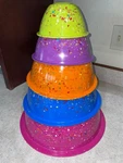 Zak! Confetti Mixing Bowls Set Of 5 - Colorful Nesting Design Vibrant & Durabl. Fixed Price $89.00.