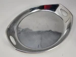 Dansk Classic Fjord Cast Aluminum Chip Metal Serving Tray, 15.5". Fixed Price $39.99.