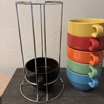World Market Stackable Set W/ Chrome Stand Rainbow Colors 6. Fixed Price $28.00.