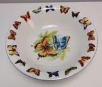 Tabletop Unlimited Butterflies Rim Soup Bowl Pasta Plate Colorful Dish. Fixed Price $17.99.