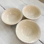 3 Vietri Bellezza Buttercream Cereal Bowls Discontinued Stamped Italy Htf. Fixed Price $125.00.