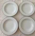 4 Dansk Tapestries Damask Blue Soup Salad Pasta Bowls Jack Lenor Larsen Japan. Fixed Price $79.00.