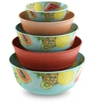 Member's Mark Ten (10) Piece Melamine Nesting Bowl Set Summer Fruit Toss. Fixed Price $52.00.