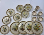 Vintage Set Of 16 Pieces Mikasa Stone Manor Garden Bouquet Plates/bowls/cups. Fixed Price $104.99.