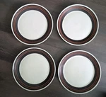 Royal Doulton Lambethware Ceramic Dinner Plates 4 Pc BISTRO1035 England Brown. Fixed Price $55.00.
