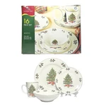 Gibson & Holiday Time Noel Morning 16-PIECE Ceramic Dinnerware Set, Service 4. Fixed Price $99.99.