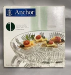 Anchor Hocking Heritage Glass Serving Platter Made Italy Original Box. Fixed Price $14.00.