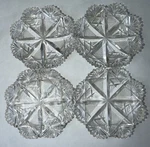 American Brilliant Round Bowl Shallow Apb Cut Crystal Glass Dish Set Of 4. Fixed Price $20.97.