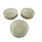 3 Mikasa Intaglio Garden Harvest Cereal Soup Bowls CAC29 6.25" Fruit. Fixed Price $44.97.