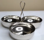 Julia Knight Cascade 3-PART Server Bowl Frosted. Fixed Price $69.99.