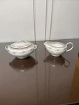 Vtg Mcm Noritake Japan 5770 Glenwood Sugar Bowl W/ Lid And Creamer Nvr Used. Fixed Price $21.00.