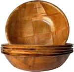 Wooden Salad Set 8 Inch Large Serving 6 Piece Woven Mixing. Fixed Price $23.72.