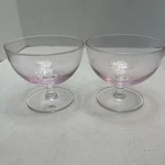 Martha Stewart Pink Glass Ice Cream Dessert Bowls Set Of 2. Fixed Price $14.99.