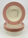 Homer Laughlin 1956 Cavalier Eggshell Pink Rim Berry Bowls H55-N5 6"D Rare. Fixed Price $38.75.