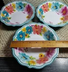 Pioneer Woman Melamine Breezy Blossoms 7" Bowls X 3. Fixed Price $18.99.