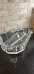 Vintage Regal Lucite Oval Divided Serving Bowl Dish Carlisle Grainware. Fixed Price $24.50.
