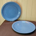 Syracuse China Cantina Blue Wavy 11 Dinner Chop Lot Of 2 Plates. Fixed Price $39.87.
