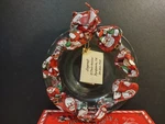 Vintage Glass Christmas Santa Ribbon Bowl - Couronne Co. Made Spain New. Fixed Price $22.00.