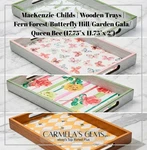Exquisite Mackenzie-childs Artisan Wooden Trays Made In Greece Nwt Gift. Fixed Price $75.00.