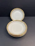 Antique Limoges France Wm Guerin Soup Bowls 7.25 Floral Gold Rim. Fixed Price $44.97.