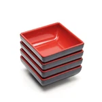 Goliber 4 Saucer Plates - Japanese Style Sushi Dinnerware Set (red). Fixed Price $20.00.