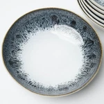 West Elm Reactive Glaze Stoneware 5/8" Pasta Bowl Made In Portugal. Fixed Price $11.00.