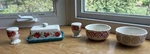 Pioneer Woman Butter Dish With Lid, Salt Pepper Shakers And 2 Dipping Bowls. Fixed Price $23.99.