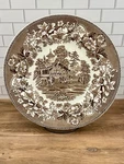 Vintage Wedgwood Avon Cottage Brown Toile Floral Plate Set Made England 10. Fixed Price $31.18.